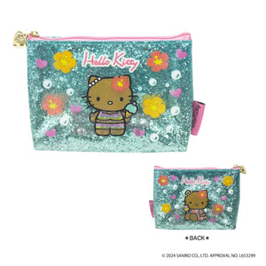 Hello Kitty "Gogo Gal" Glitter Pouch [Tan]