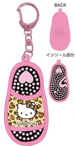 Hello Kitty "Gogo Gal" Mini Sandal Keychain [Leopard]