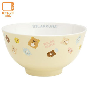 Rilakkuma "Let's All Be Full and Satisfied" Ceremic Bowl [Yellow]