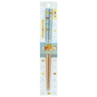 Rilakkuma "Let's All Be Full and Satisfied" Chopsticks [Blue]