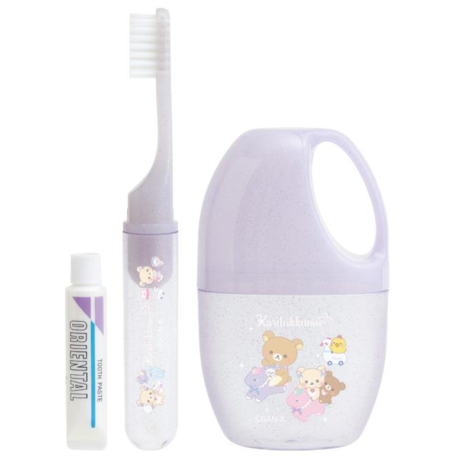 Rilakkuma Character x Care Item Toothbrush Set [Sky Purple]