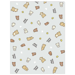 Rilakkuma Character Clear Files Holder 10 Pockets [Grey]