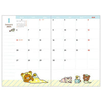 Rilakkuma Schedule Book Year 2025 with Outer Pocket
