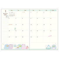 Sumikko Gurashi Schedule Book Year 2025 with Outer Pocket
