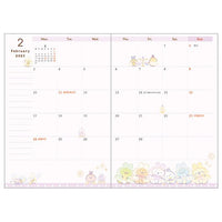 Sumikko Gurashi Schedule Book Year 2025 with Outer Pocket
