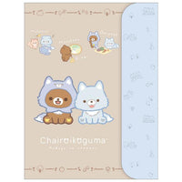 Chairoikoguma "Aokogu & Chairoikoguma's Sleepover" Flap Double Folder
