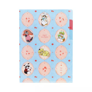 Mofusand x Sanrio Characters Blue Clear File A5