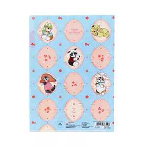 Mofusand x Sanrio Characters Blue Clear File A5