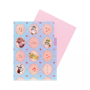 Mofusand x Sanrio Characters Blue Clear File A5