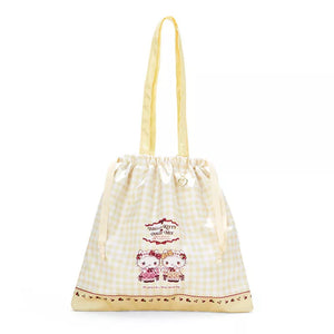 Hello Kitty Dolly Mix Drawstring Tote Bag Yellow