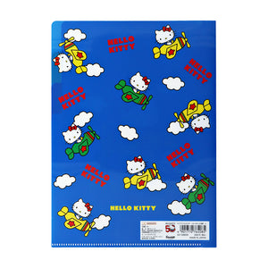 Hello Kitty 50th Anniversary Clear File Folder A5 [Dark Blue]