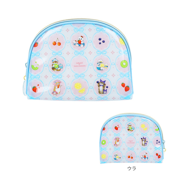 Mofusand x Sanrio Characters Clear Pouch - Fruit