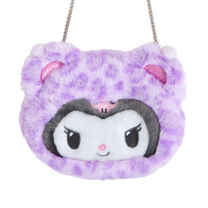 Kuromi "Sanrio Gal Bear" Plush Face Pochette Bag