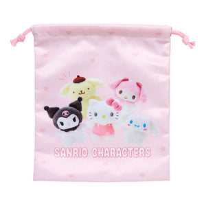 Sanrio Characters "Pitatto Friends" Drawstring Bag Set