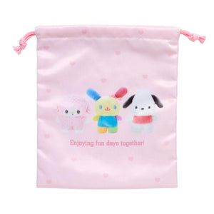 Sanrio Characters "Pitatto Friends" Drawstring Bag Set