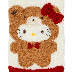 Hello Kitty Fluffy Bear Socks [Red]