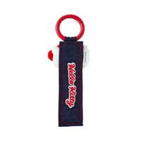 Hello Kitty Denim Patch Tag Keychain
