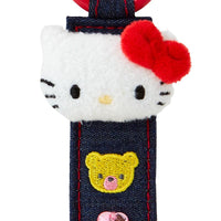 Hello Kitty Denim Patch Tag Keychain
