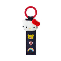 Hello Kitty Denim Patch Tag Keychain
