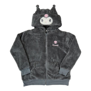 Kuromi Fluffy Zip-up Hoodie