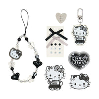 Hello Kitty Monochrome DIY Phone Strap Set
