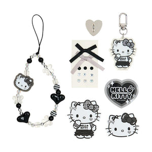 Hello Kitty Monochrome DIY Phone Strap Set