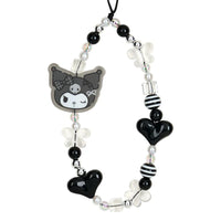 Kuromi Monochrome DIY Phone Strap Set
