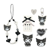 Kuromi Monochrome DIY Phone Strap Set
