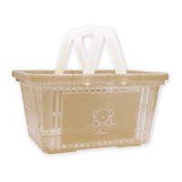 Boris Bear Plasic Mini Brown Storage Basket [Medium]
