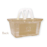 Boris Bear Plasic Mini Brown Storage Basket [Medium]
