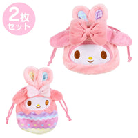 My Melody Butterfly Bunny Plush Drawstring 2pc
