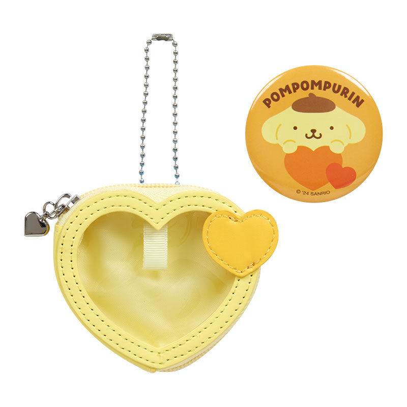 PomPomPurin Awards Colorful Hearts Mini Pouch & Badge