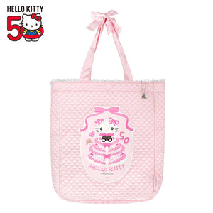 Hello Kitty 50th Anniversary Pink Quilted Tote Bag