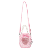 Hello Kitty 50th Anniversary Pink Quilted Window Pouch Bag
