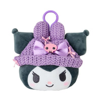 Kuromi Knit Beanie Pouch Carabiner
