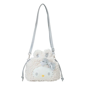 Hello Kitty "Fluffy Snow Rabbit" 2Way Drawstring Shoulder Bag