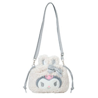 Kuromi "Fluffy Snow Rabbit" 2Way Drawstring Shoulder Bag
