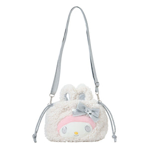 My Melody "Fluffy Snow Rabbit" 2Way Drawstring Shoulder Bag